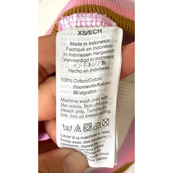 J. Crew Boho Striped Hoodie Sweatershirt Purple Size XS - Picture 8 of 8